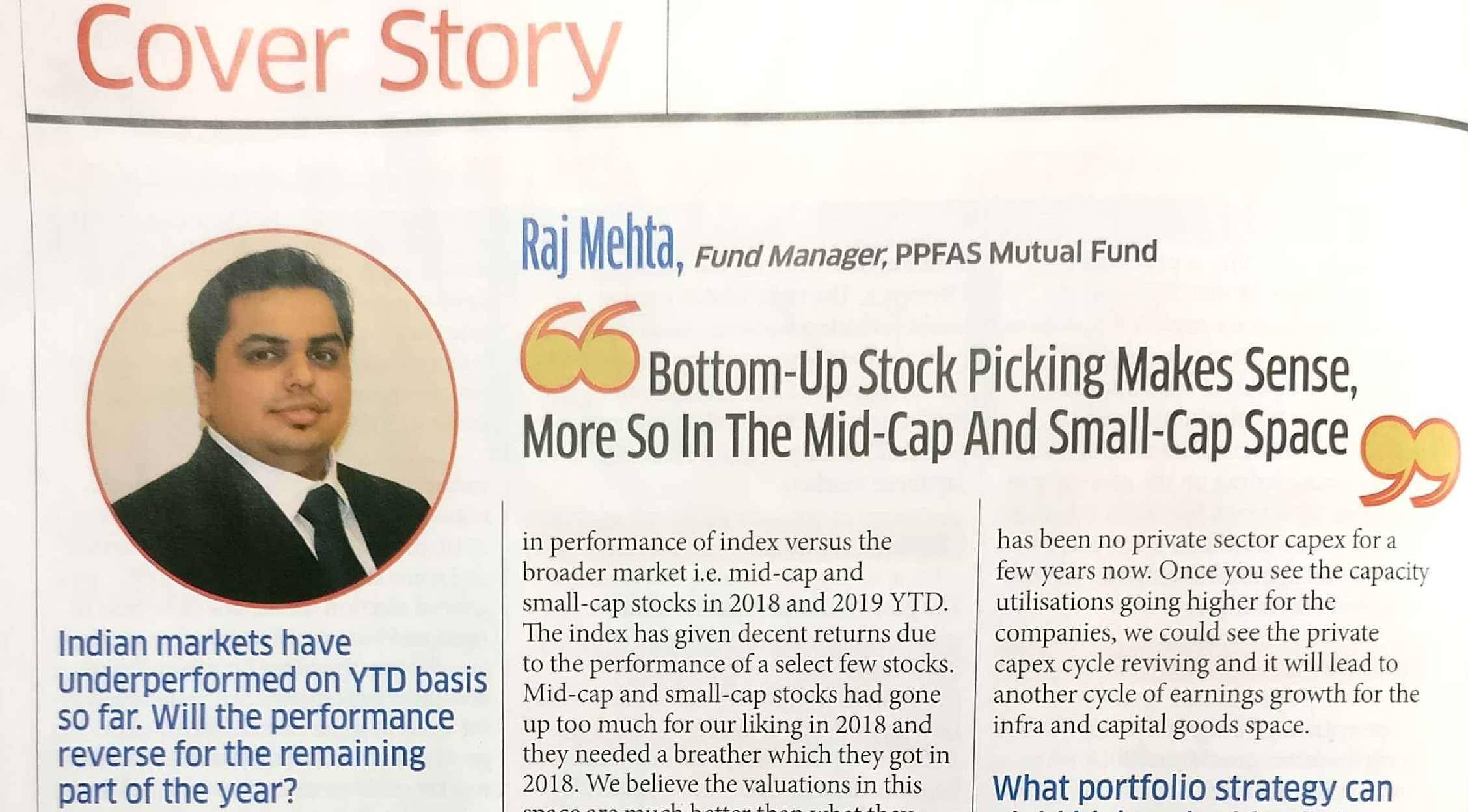 'Bottom-Up Stock Picking Makes Sense, More So in The Mid-Cap And Small-Cap Space'