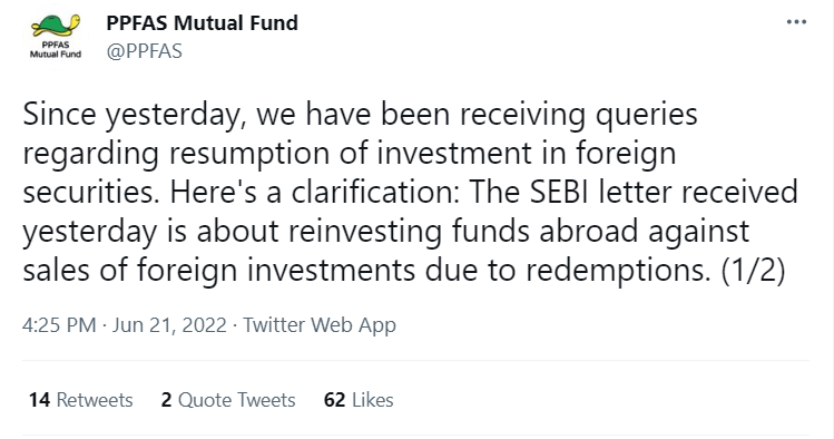 Clarification regarding fresh overseas investment...
