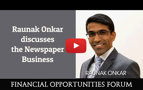 Raunak Onkar discusses the Newspaper Business